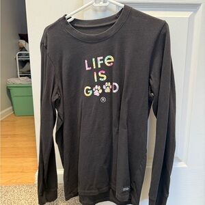 Life is Good Black Long Sleeve Shirt